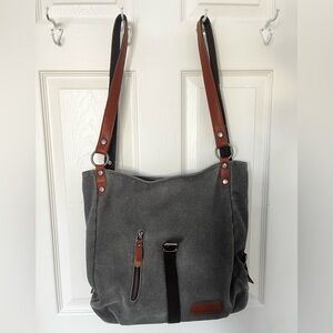 Amazon Gray and Brown Hobo Bag